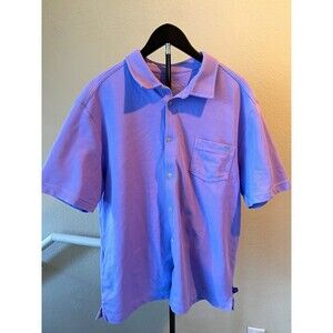 Tommy Bahama IslandZone Supima Polo Shirt Mens XL Purple Pocket Performance